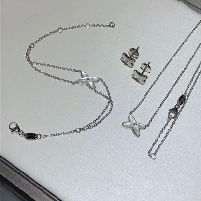 [Angela Jewellery]JEUX BRACELET WHITE MOP SILVER 1 DIAMOND