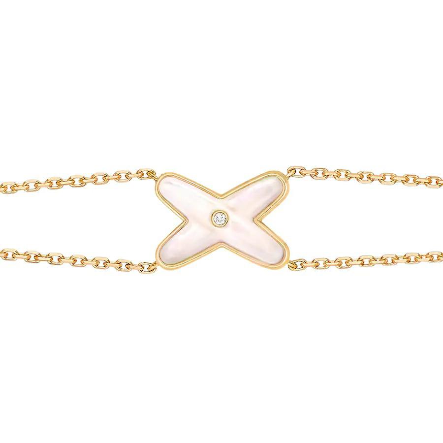 [Angela Jewellery]JEUX BRACELET WHITE MOP GOLD 1 DIAMOND
