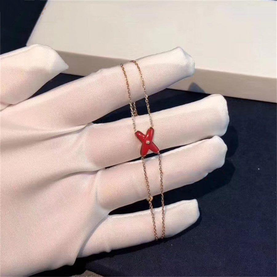 [Angela Jewellery]JEUX BRACELET CARNELIAN PINK GOLD 1 DIAMOND