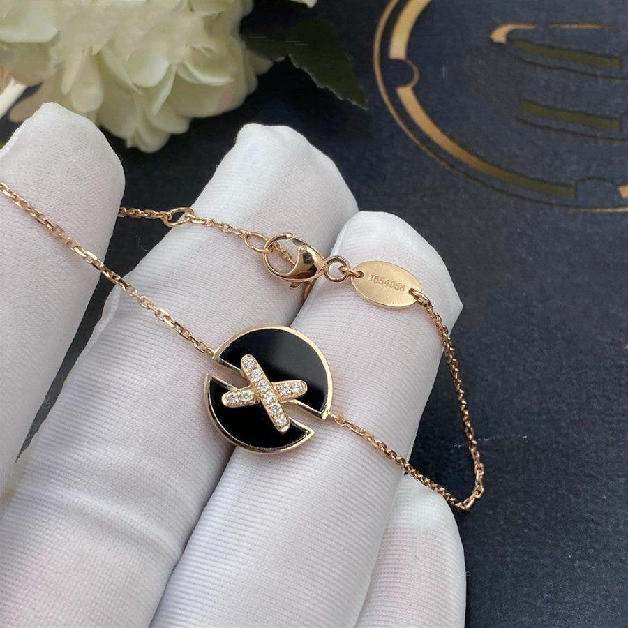 [Angela Jewellery]JEUX DE BRACELET ONYX PINK GOLD DIAMOND