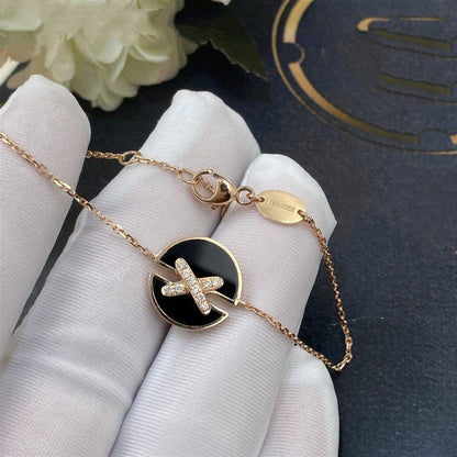 [Angela Jewellery]JEUX DE BRACELET ONYX PINK GOLD DIAMOND