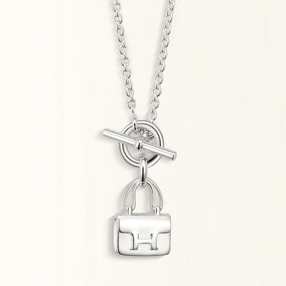 [Angela Jewellery]POP H PEDANT SILVER NECKLACE