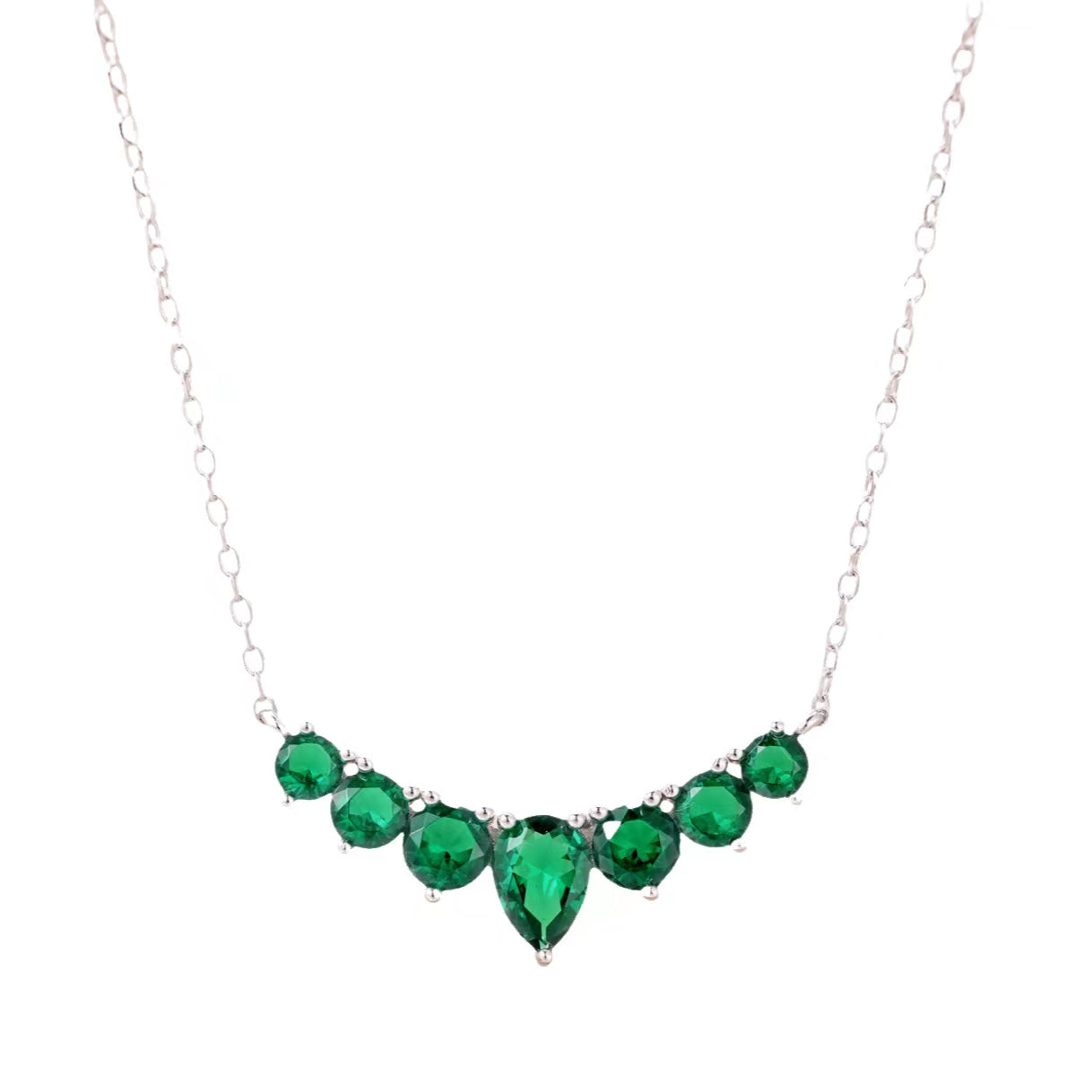 Angela Jewelry]Dainty Colorful Heart Necklace