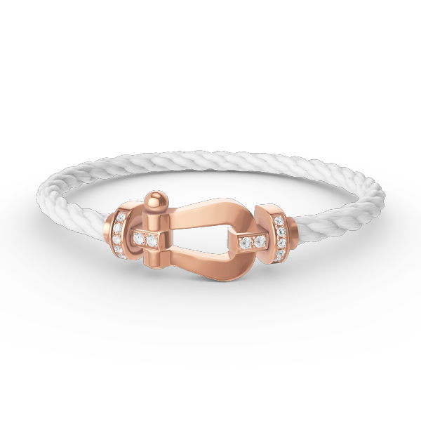 [Angela Jewellery]FORCE LARGE HORSESHOE HALF DIAMOND BRACELET ROSE GOLD
