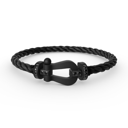 [Angela Jewellery]FORCE LARGE SERIES HORSESHOE BLACK SAMURAI BRACELET