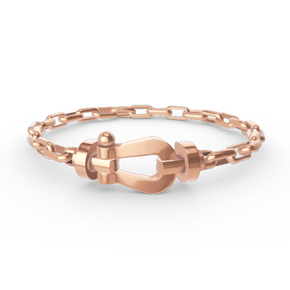 [Angela Jewellery]FORCE LARGE HORSESHOE CLASP  METAL BRACELET