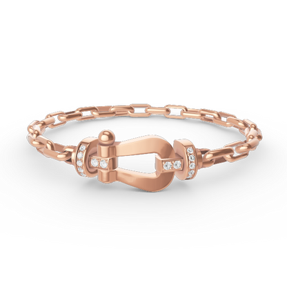 [Angela Jewellery]FORCE LARGE HORSESHOE CLASP  METAL BRACELET