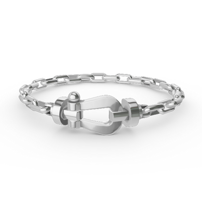 [Angela Jewellery]FORCE LARGE HORSESHOE CLASP  METAL BRACELET