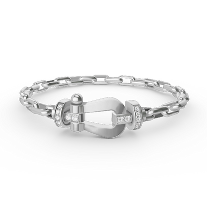 [Angela Jewellery]FORCE LARGE HORSESHOE CLASP  METAL BRACELET