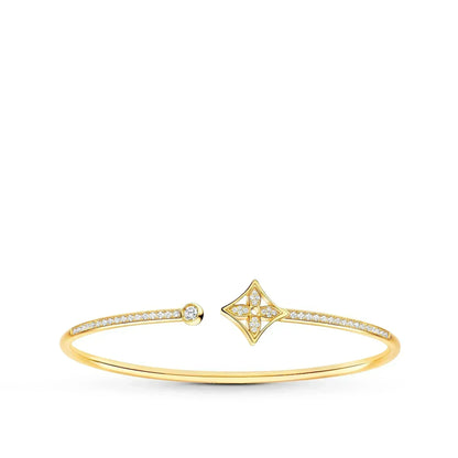[Angela Jewellery]IDYLLE GOLD OPEN BRACELET DIAMOND PAVED