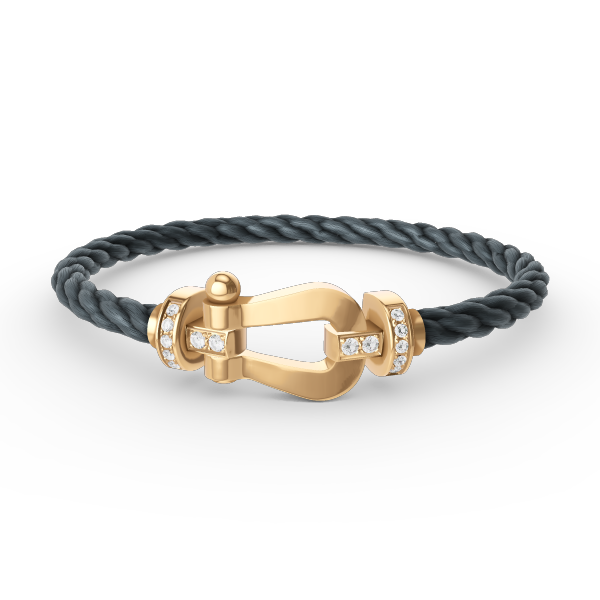 [Angela Jewellery]FORCE LARGE HORSESHOE HALF DIAMOND BRACELET GOLD