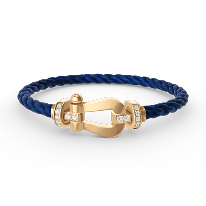 [Angela Jewellery]FORCE LARGE HORSESHOE HALF DIAMOND BRACELET GOLD
