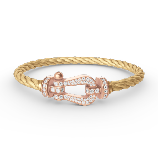 [Angela Jewellery]FORCE LARGE HORSESHOE FULL DIAMOND BRACELET ROSE GOLD