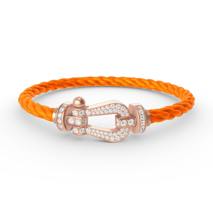 [Angela Jewellery]FORCE LARGE HORSESHOE FULL DIAMOND BRACELET ROSE GOLD