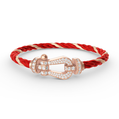 [Angela Jewellery]FORCE LARGE HORSESHOE FULL DIAMOND BRACELET ROSE GOLD