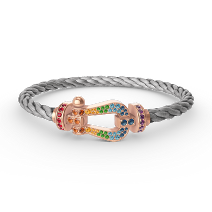 [Angela Jewellery]FORCE LARGE HORSESHOE  COLORED DIAMOND BRACELET ROSE GOLD