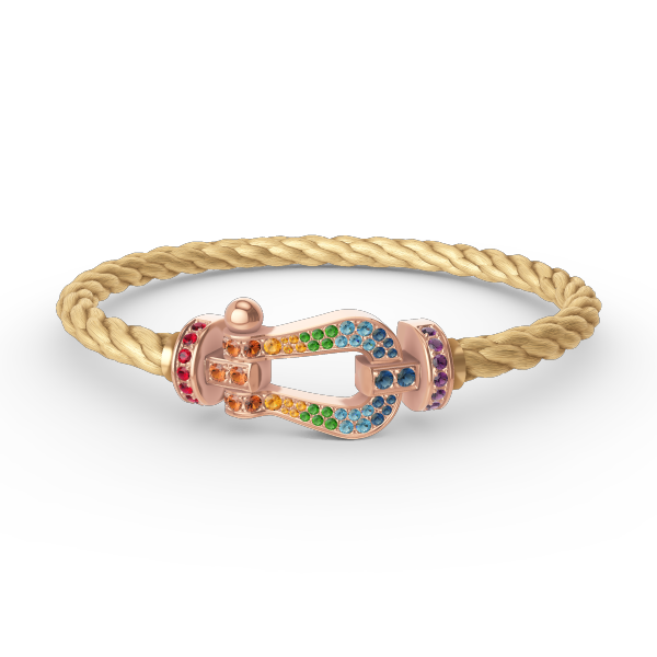 [Angela Jewellery]FORCE LARGE HORSESHOE  COLORED DIAMOND BRACELET ROSE GOLD