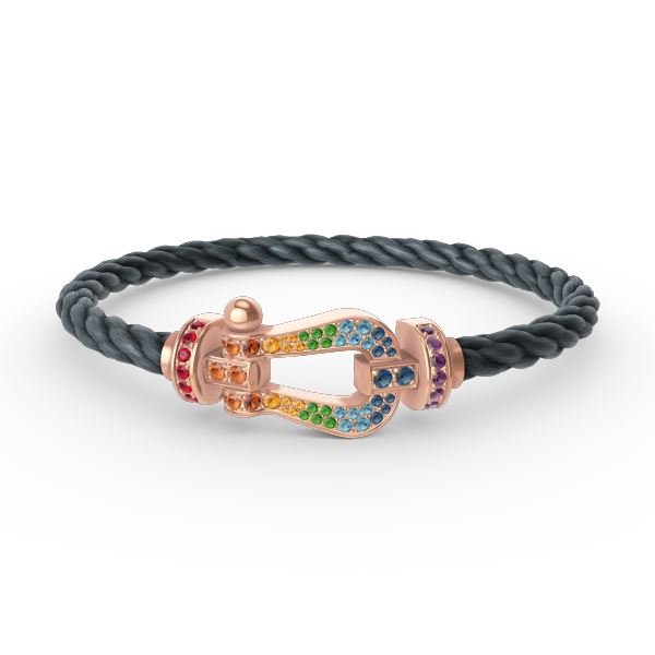 [Angela Jewellery]FORCE LARGE HORSESHOE  COLORED DIAMOND BRACELET ROSE GOLD