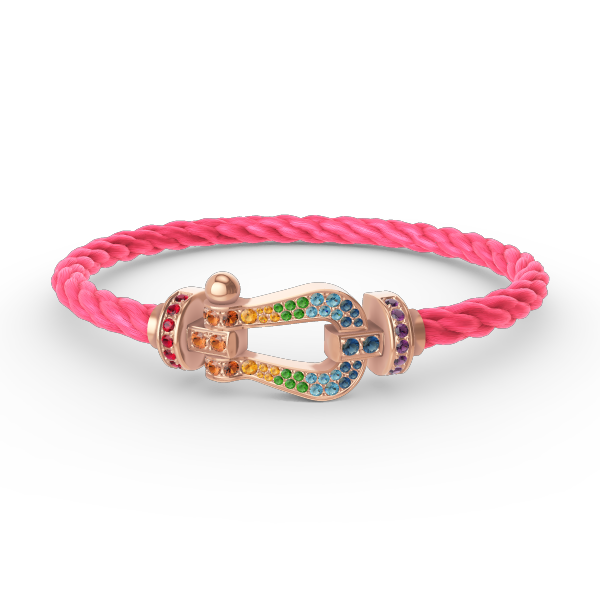 [Angela Jewellery]FORCE LARGE HORSESHOE  COLORED DIAMOND BRACELET ROSE GOLD