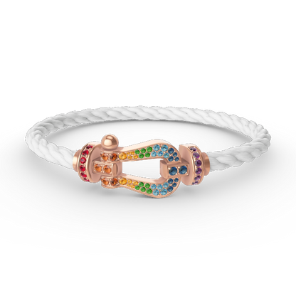 [Angela Jewellery]FORCE LARGE HORSESHOE  COLORED DIAMOND BRACELET ROSE GOLD
