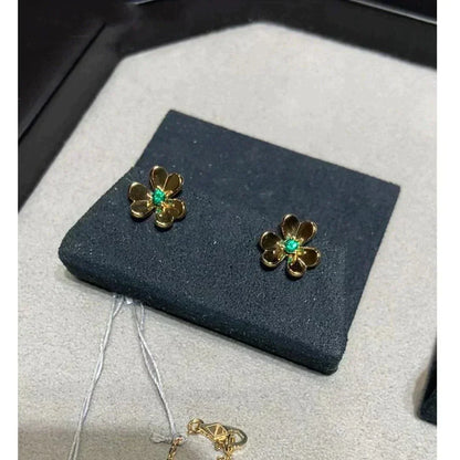 [Angela Jewellery]FRIVOLE  FLOWER MALACHITE EARRINGS