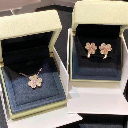[Angela Jewellery]FRIVOLE PINK GOLD FLOWER DIAMOND EARRINGS
