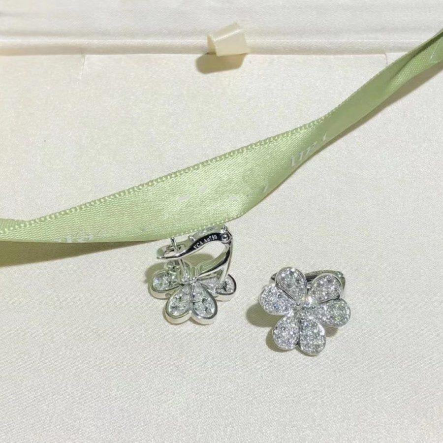 [Angela Jewellery]FRIVOLE SILVER FLOWER DIAMOND EARRINGS