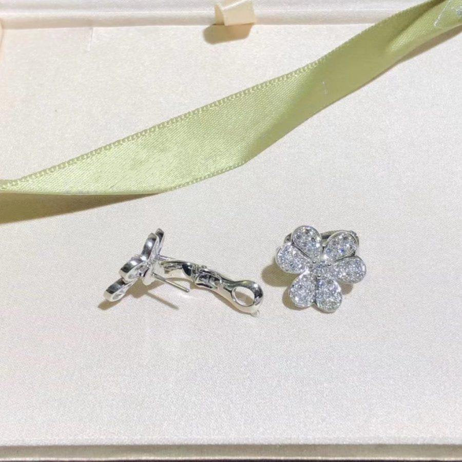 [Angela Jewellery]FRIVOLE SILVER FLOWER DIAMOND EARRINGS