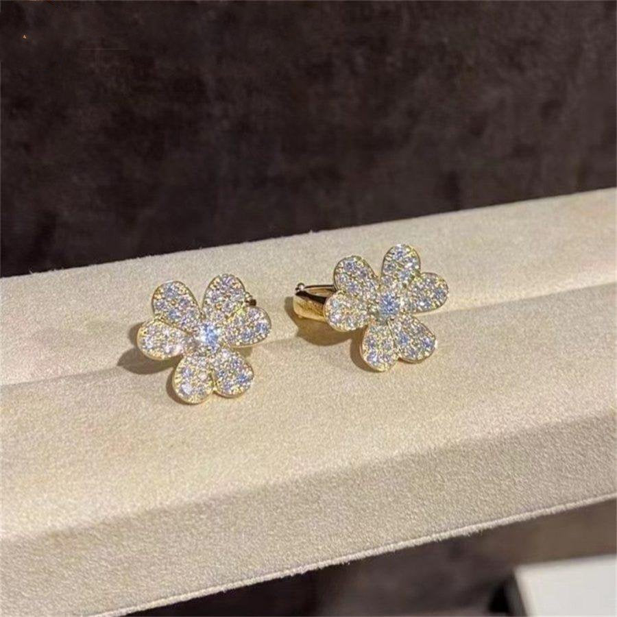 [Angela Jewellery]FRIVOLE GOLD FLOWER DIAMOND EARRINGS