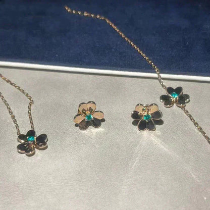 [Angela Jewellery]FRIVOLE  FLOWER MALACHITE EARRINGS