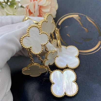 [Angela Jewellery]CLOVER EARRINGS WHITE MOP 4 MOTIFS GOLD