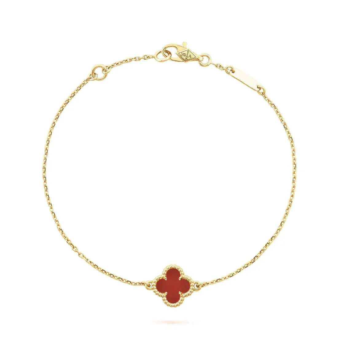 [Angela Jewellery]CLOVER  CARNELIAN SINGLE FLOWER BRACELET
