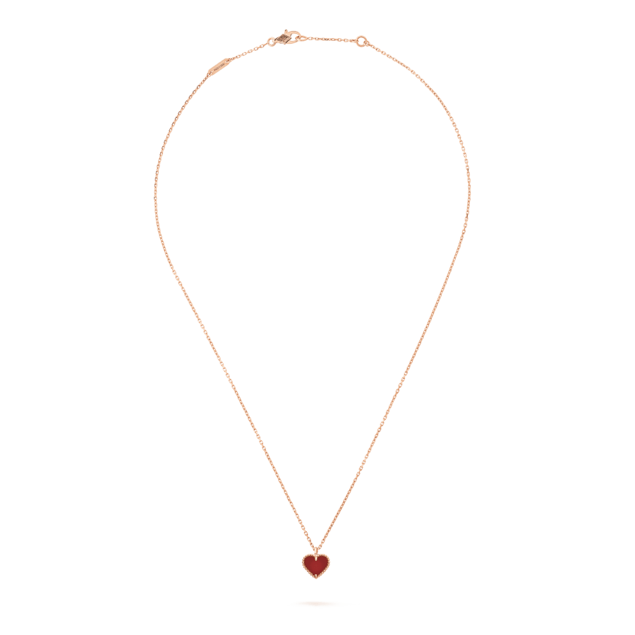 [Angela Jewellery]SWEET CLOVER CARNELIAN HEART NECKLACE