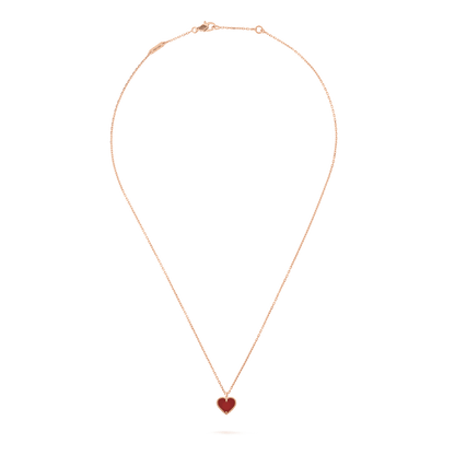 [Angela Jewellery]SWEET CLOVER CARNELIAN HEART NECKLACE