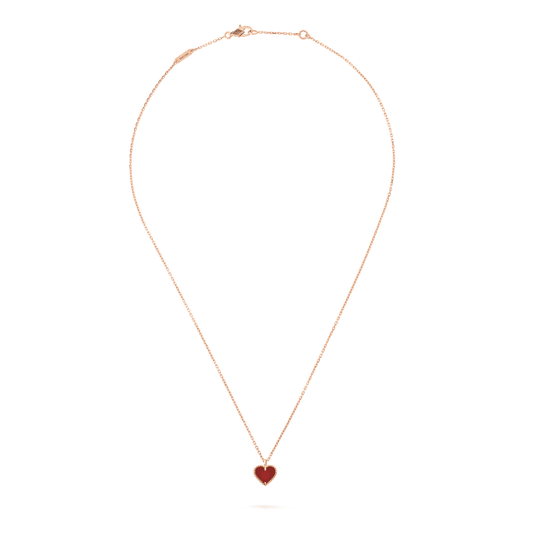 [Angela Jewellery]SWEET CLOVER CARNELIAN HEART NECKLACE