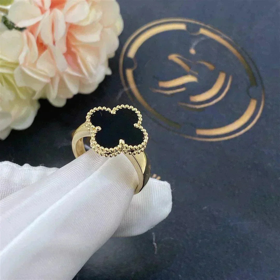 [Angela Jewellery]CLOVER ONYX RING