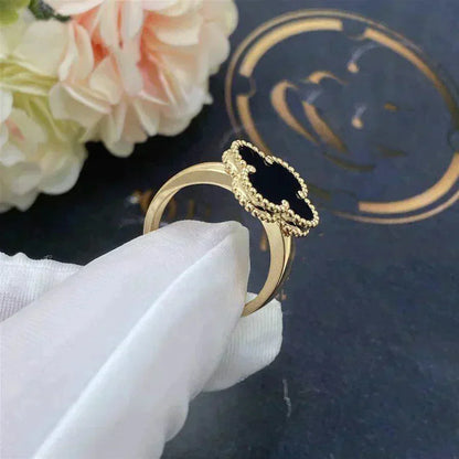 [Angela Jewellery]CLOVER ONYX RING