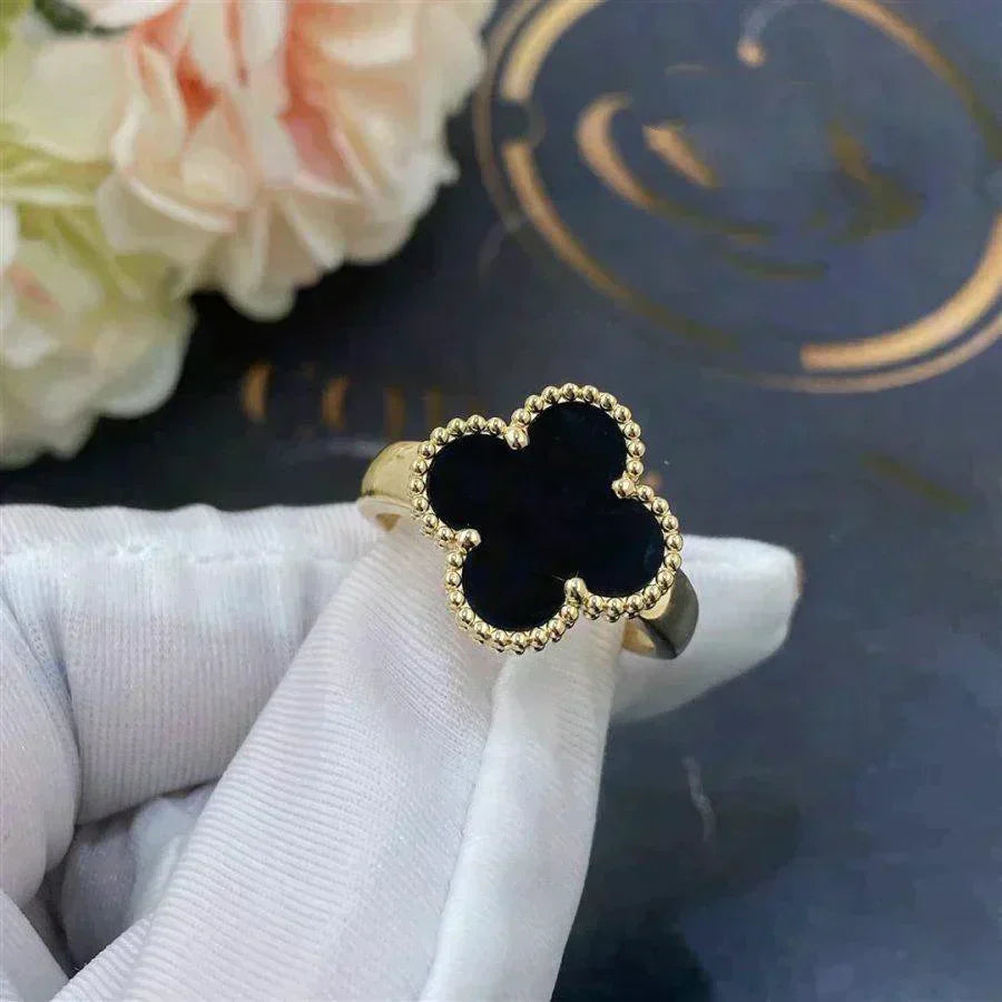 [Angela Jewellery]CLOVER ONYX RING