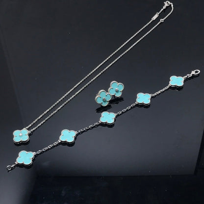 [Angela Jewellery]CLOVER 1 DIAMOND BLUE SKY SILVER EARRINGS