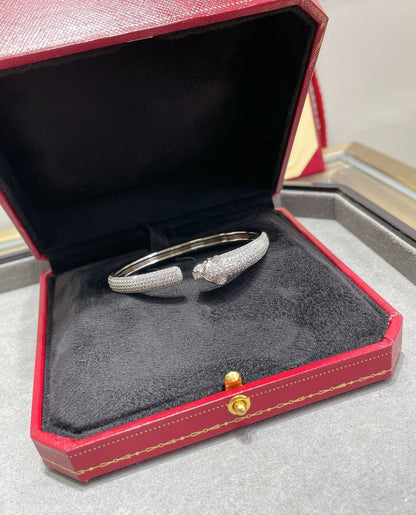 [Angela Jewellery]PANTHERE FULL DIAMOND OPEN BRACELET