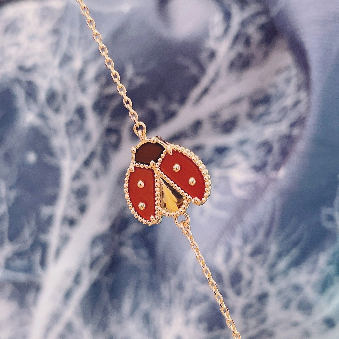 [Angela Jewellery]LUCKY SPRING 1 MOTIF PINK GOLD BRACELET