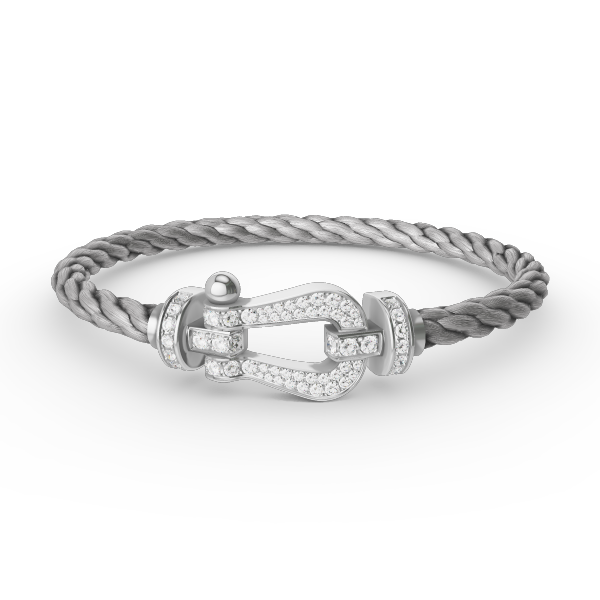 [Angela Jewellery]FORCE LARGE HORSESHOE FULL DIAMOND BRACELET SILVER