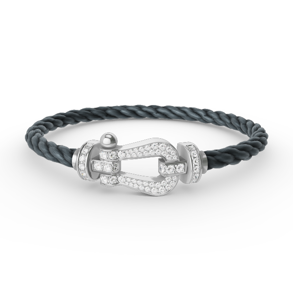 [Angela Jewellery]FORCE LARGE HORSESHOE FULL DIAMOND BRACELET SILVER