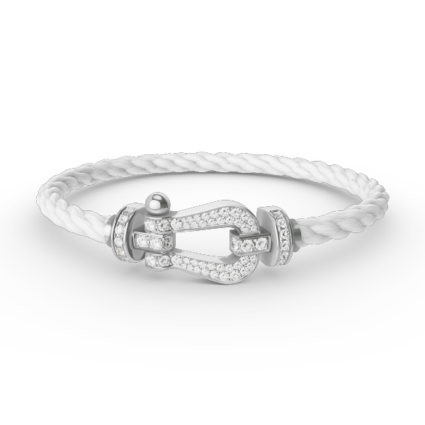 [Angela Jewellery]FORCE LARGE HORSESHOE FULL DIAMOND BRACELET SILVER